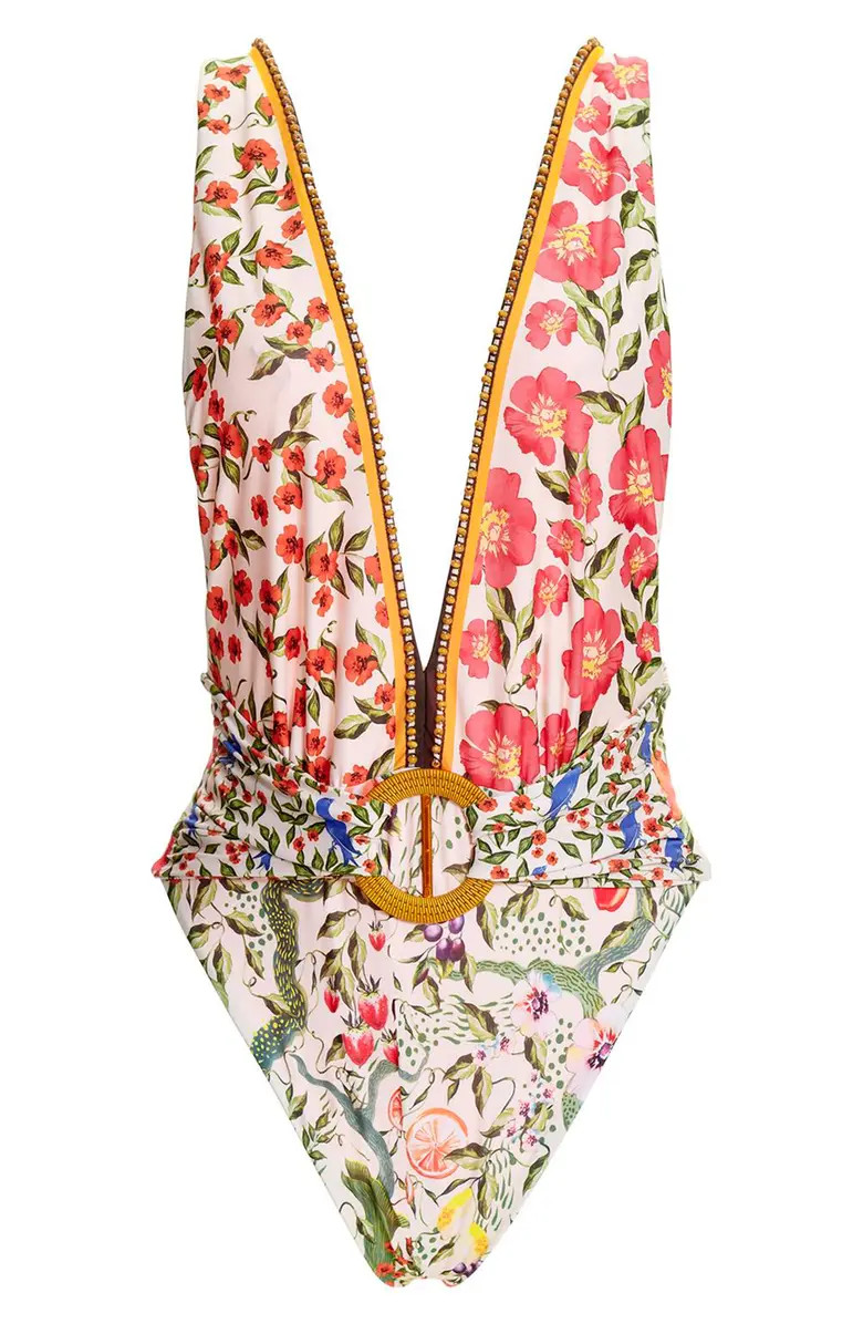 Agua Bendita Ina Seed Belted One-Piece Swimsuit | Nordstrom | Nordstrom