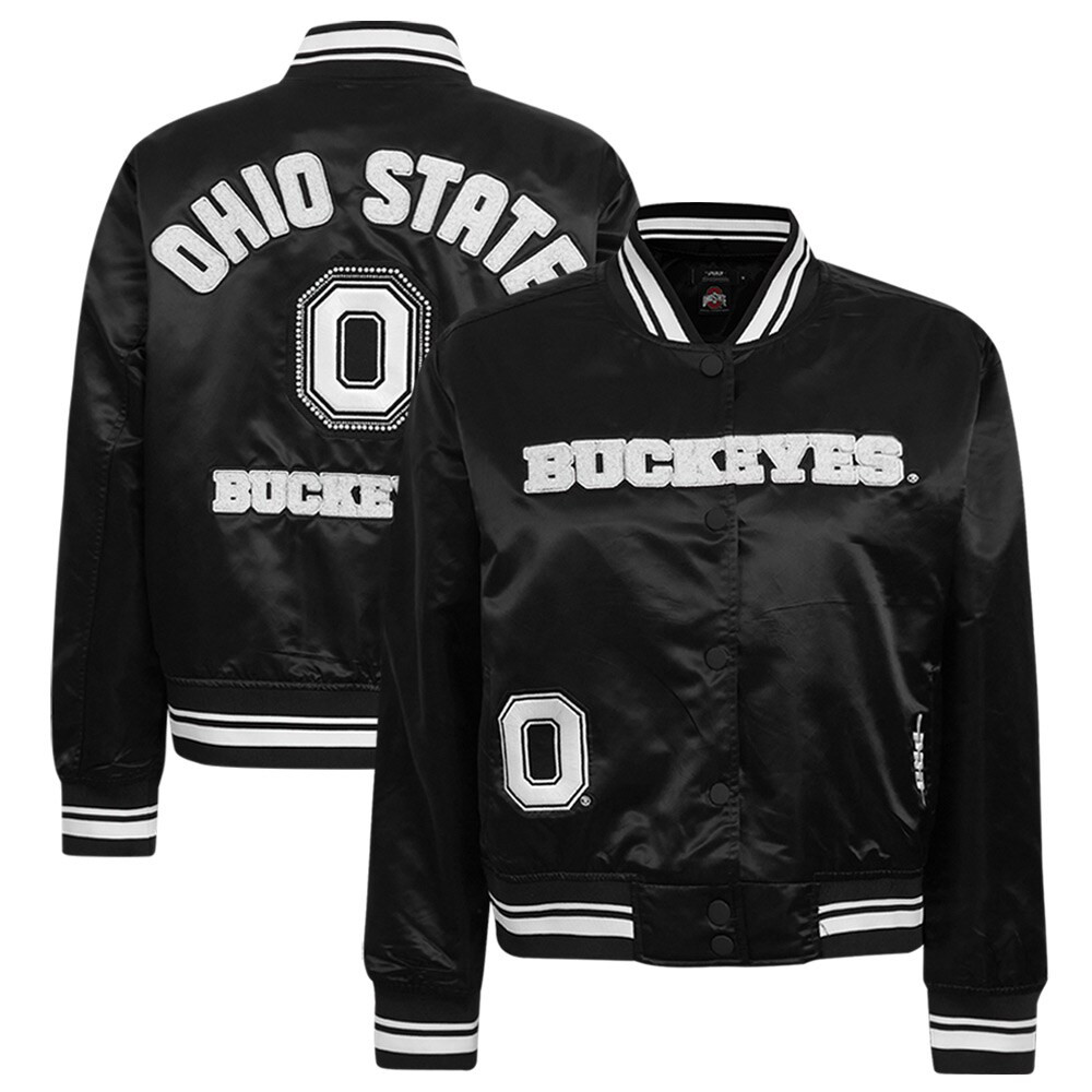 Ohio State Buckeyes Pro Standard Women's Satin Pearl Full-Snap Jacket - Black | Fanatics