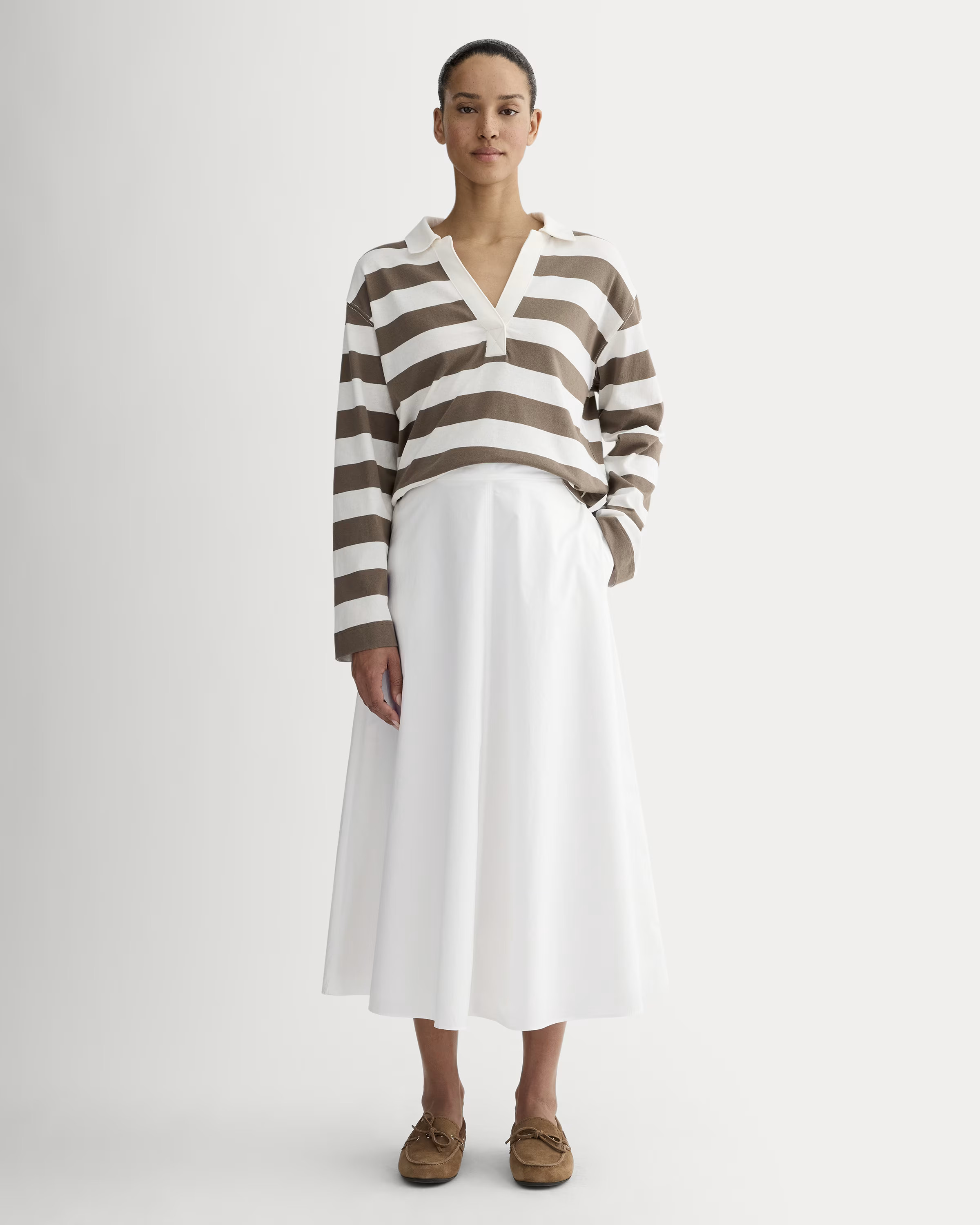 The Midi Skirt in Ultrasoft Cotton | Everlane
