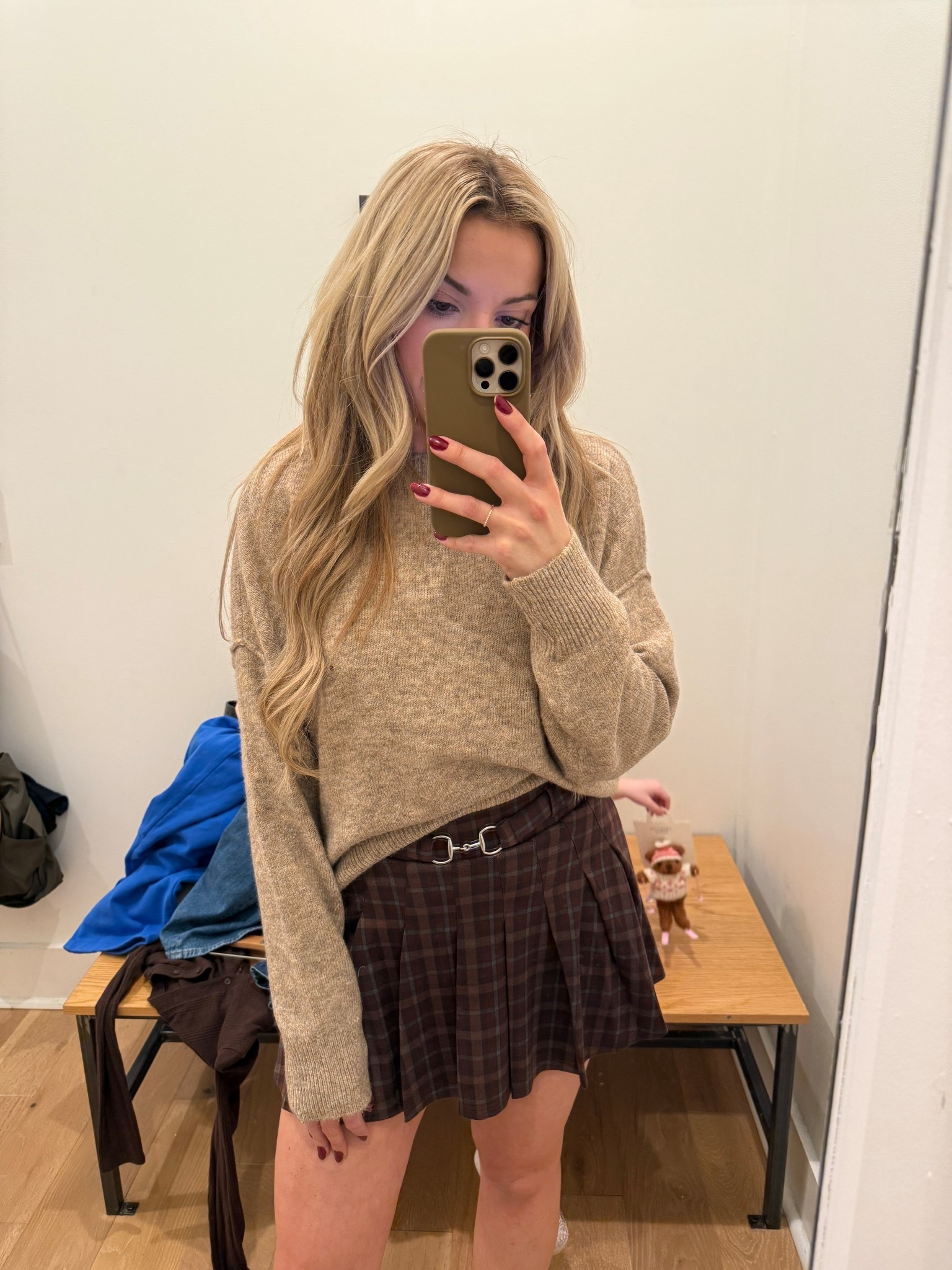 Black Friday Sale 40% off everything Checkered Skort so soft crew neck sweater thanksgiving outfit aerie American eagle AE

#LTKFindsUnder50 #LTKCyberWeek #LTKSaleAlert