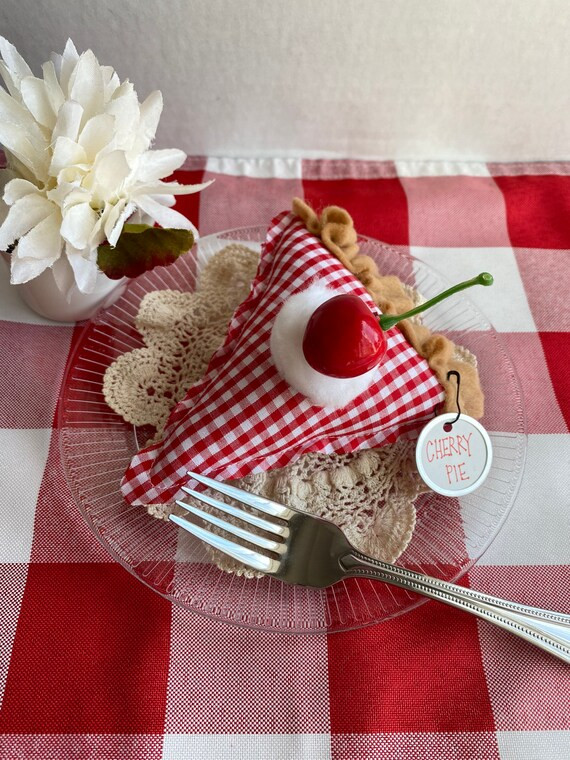 Cherry Pie plushie/Cherry Pie Decor/Cherry Decor/Cherry Pie Ornie/Cherry Pie Tuck/Farmhouse Decor... | Etsy (US)