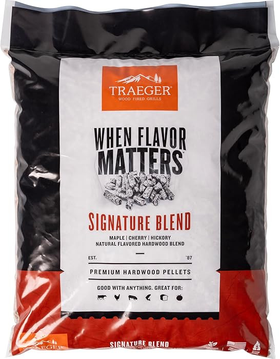 Traeger Grills Signature Blend 100% All-Natural Wood Pellets for Smokers and Pellet Grills, BBQ, ... | Amazon (US)