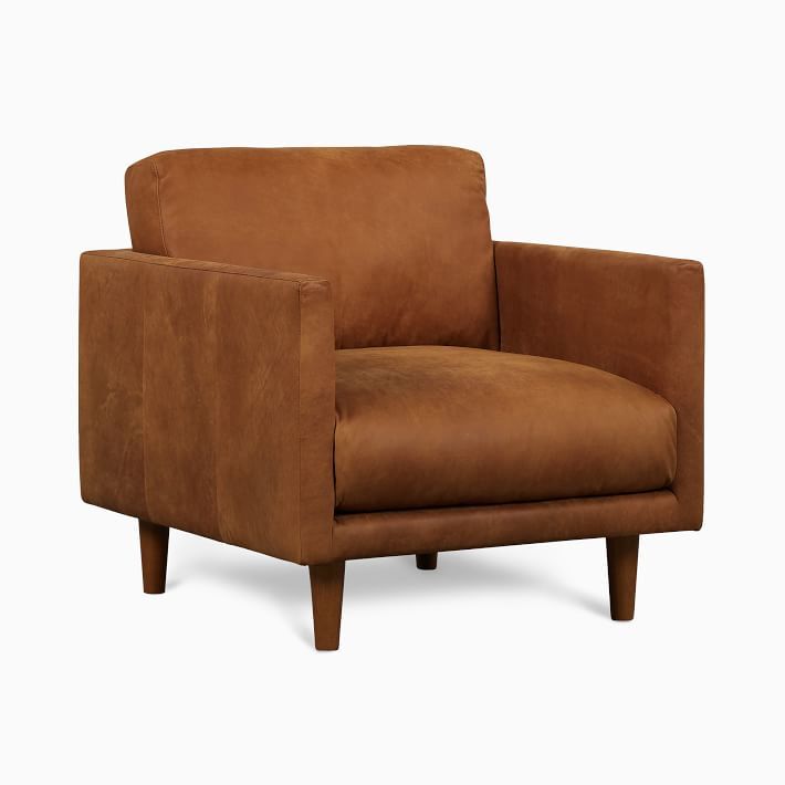 Fabric and Color: Tan, Outback Leather | West Elm (US)