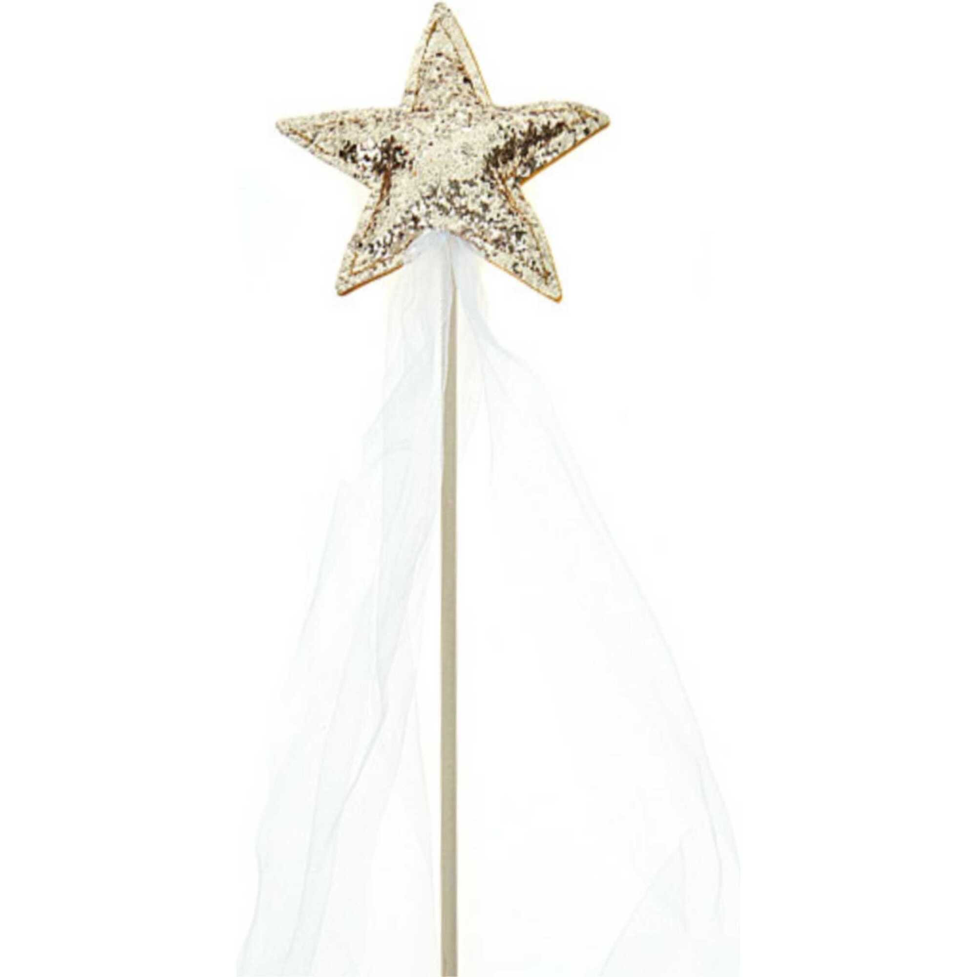 Sparkle Magic Wand, Gold/White | Maisonette