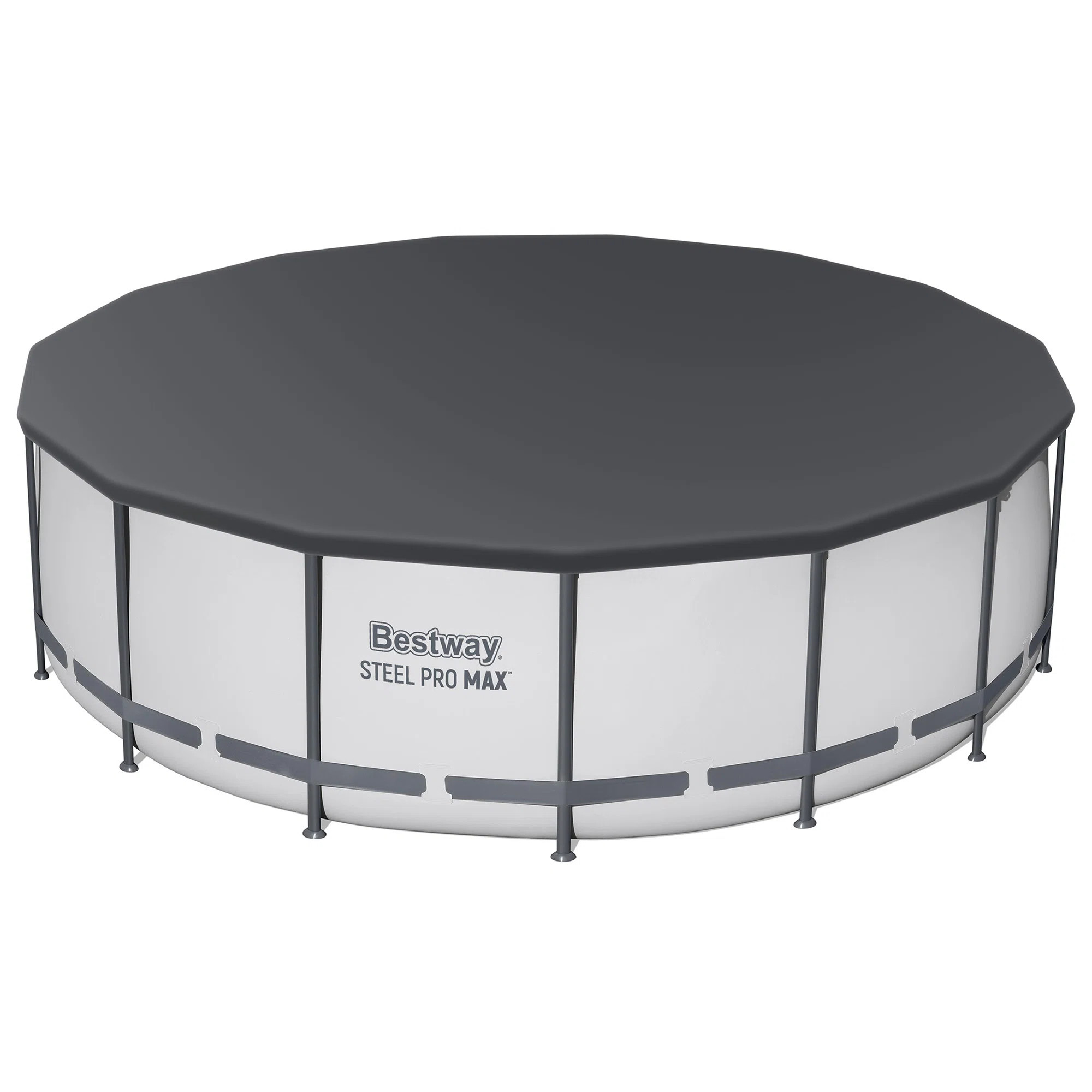 Bestway Steel Pro MAX Round Above Ground Swimming Pool with Pump & Cover | Wayfair North America