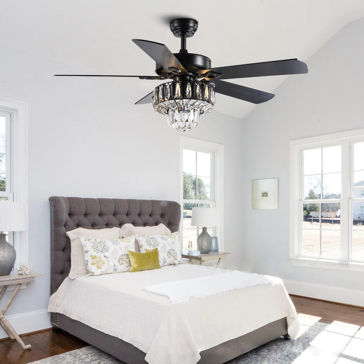 Breen 52" Black Ceiling Fan with Light Kit and Reversible with Dimmable | Wayfair North America