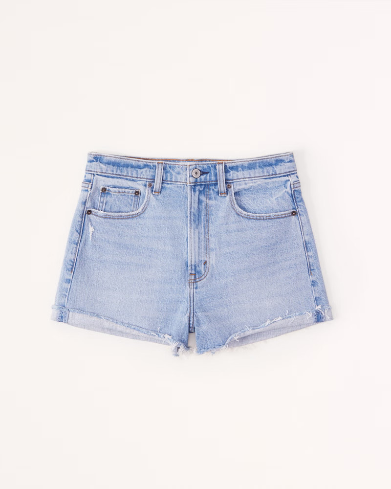 High Rise Mom Short | Denim Shorts Outfit Jean Shorts Outfit Abercrombie Shorts 2023 Spring Shorts | Abercrombie & Fitch (US)
