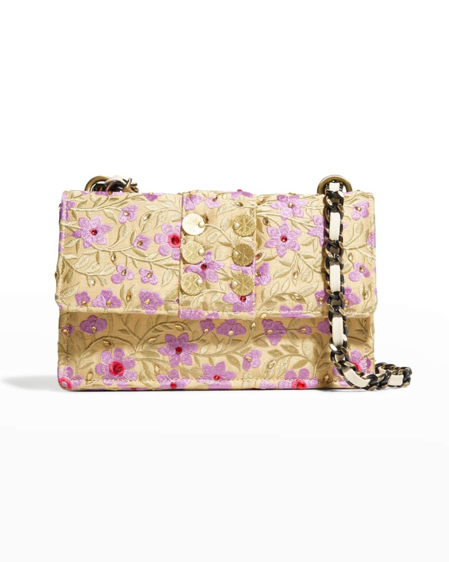 Glass Bloom Woven Chain Shoulder Bag | Neiman Marcus