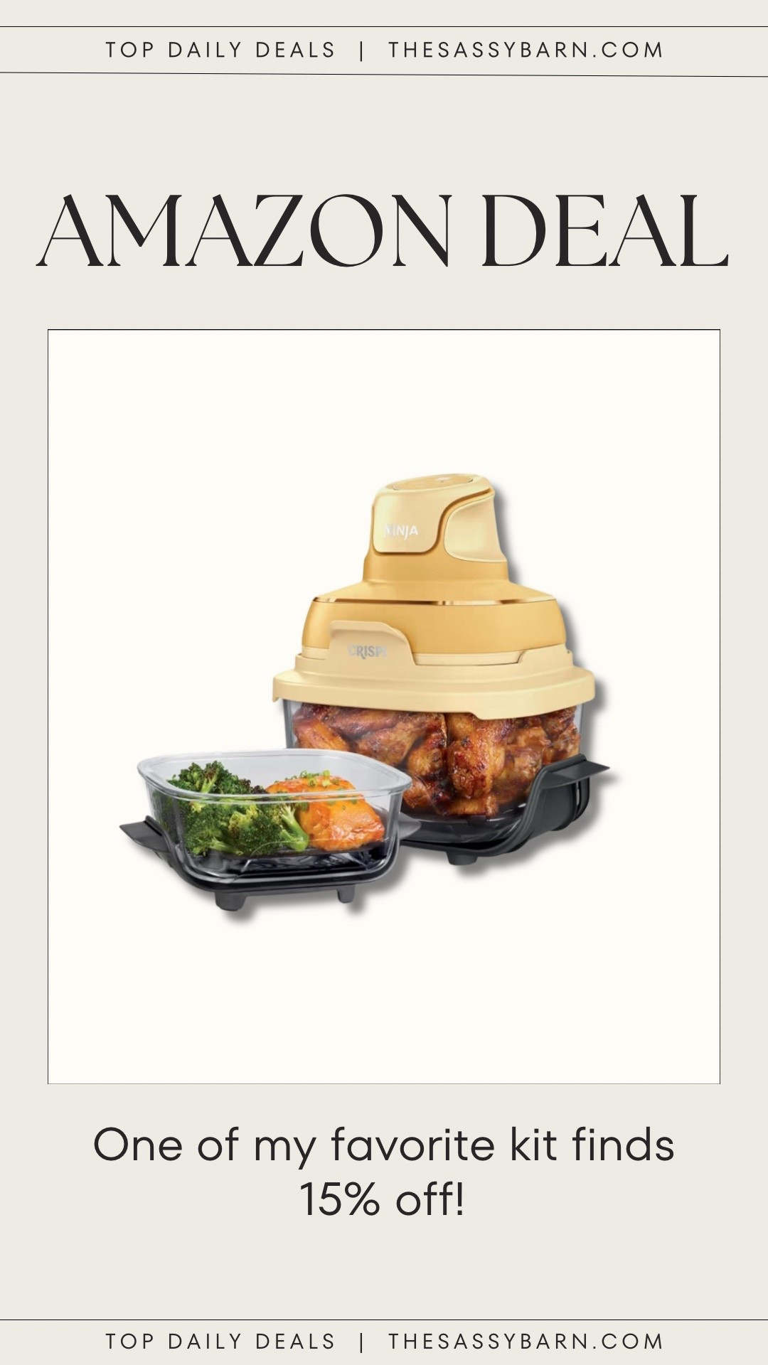 Ninja | Air Fryer | Crispi 4-in-1 Portable Cooking System | 4QT & 6 Cup Glass Containers, Crisper Plates & Storage Lids Included | Microwave, Freezer & Dishwasher Safe | Ginger Snap |

#LTKSaleAlert #LTKfoodie #LTKCyberWeek