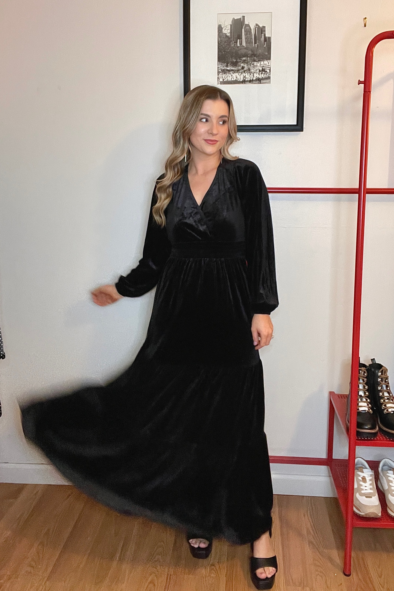 Wednesday Addams inspired look ✨
Wearing a XS in this black velvet dress, runs a little big 

#LTKunder50 #LTKSeasonal #LTKHoliday