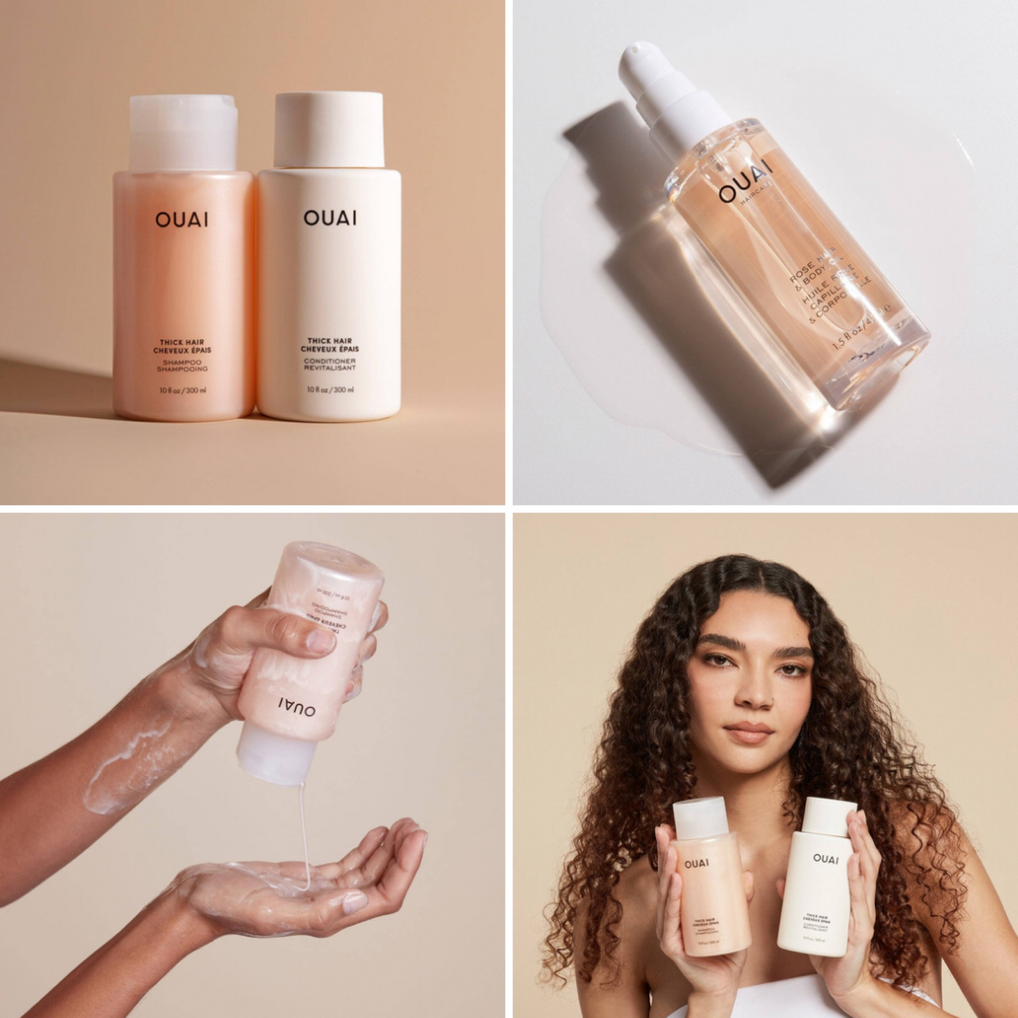 My secret to wavy hair: Ouai Thick Hair Shampoo, Thick Hair Conditioner and Rose Hair & Body Oil. Shiny, deeply moisturized and no frizz.

#LTKbeauty