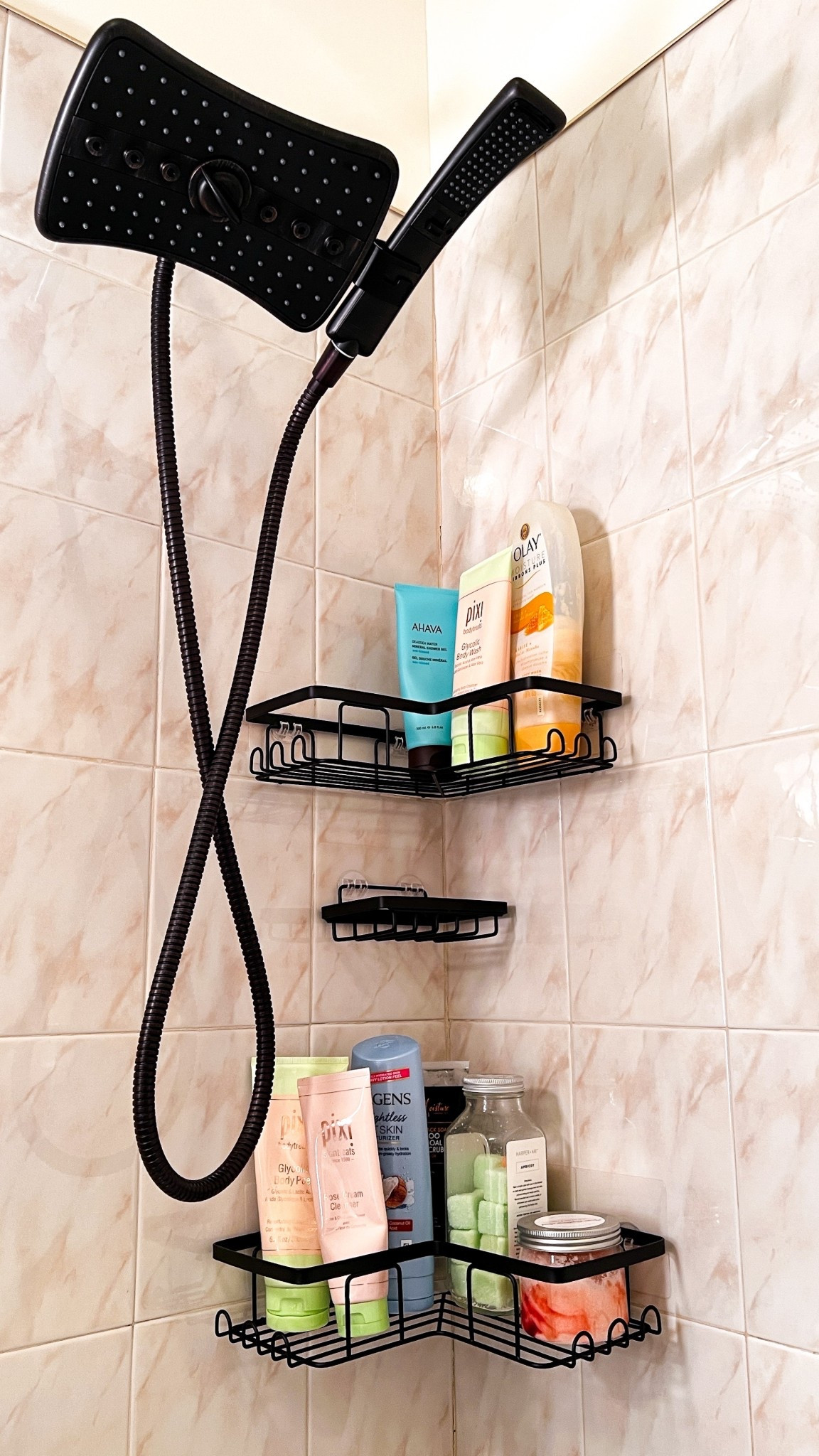 Home organization, bathroom organizing, bath accessories, shower accessories, shower caddy, Amazon Find, shower head, black bath accessories, bathroom storage 

#LTKFindsUnder50 #LTKSeasonal #LTKHome