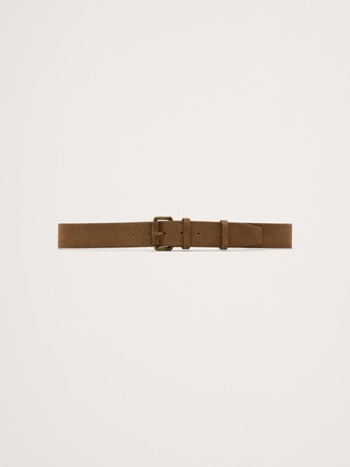 Leather Belt with Covered Roller Buckle | Banana Republic (US)