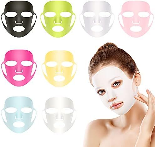 RONRONS 8 Pieces Silicone Facial Mask, Reusable Skin Mask Cover Face Wraps Sheet Patches for Moistur | Amazon (CA)