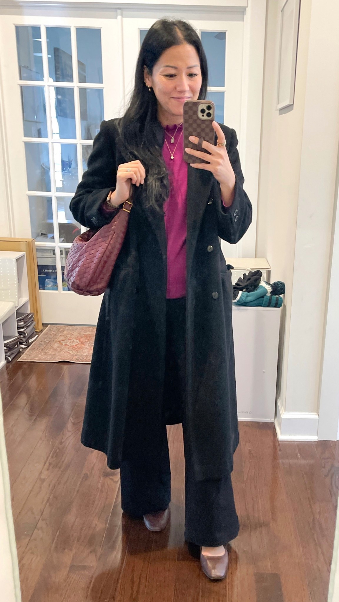 Size XS sweater
Size 0 pants 
Flats are true to size 



#LTKSeasonal #LTKOver40 #LTKSaleAlert