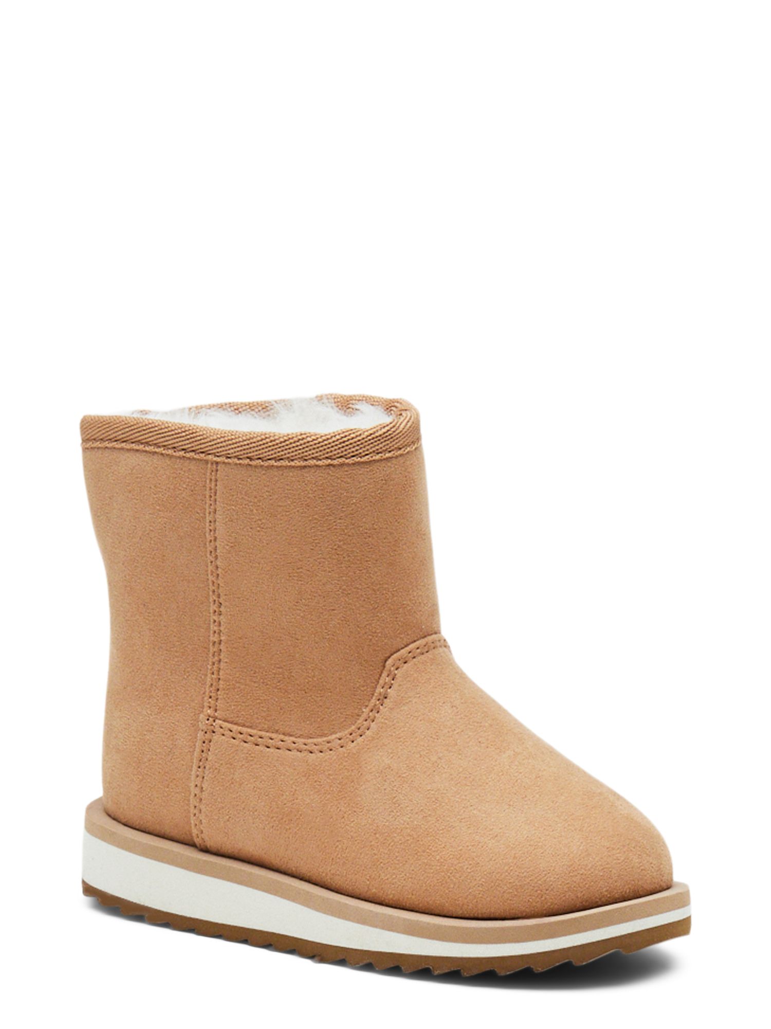 Wonder Nation Toddler Girl Faux Fur Shearling Boot - Walmart.com | Walmart (US)