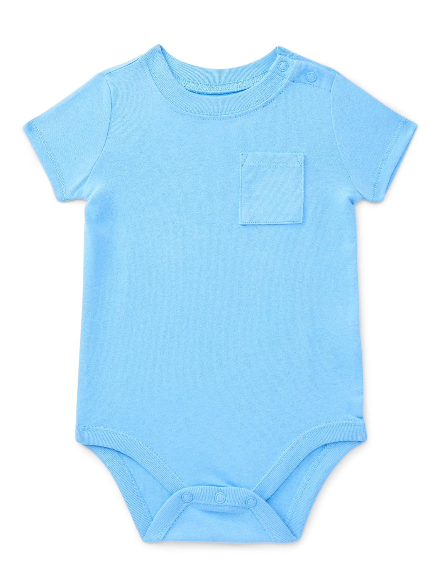 Wonder Nation Baby Boys Pocket Bodysuit with Short Sleeves, Sizes 0M-24M | Walmart (US)