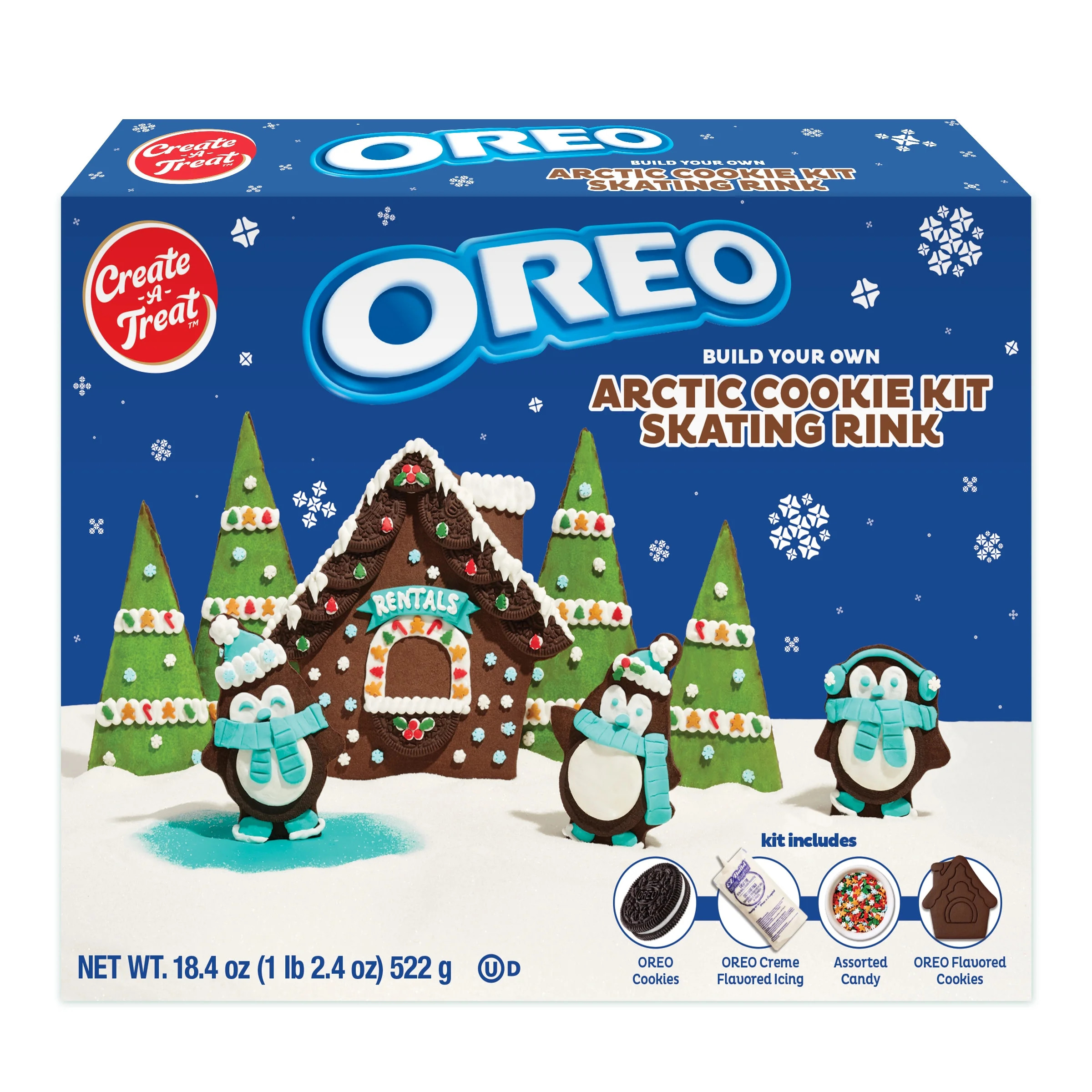 Create a Treat, Build Your Own, OREO Arctic Skating Rink Cookie Decorating Kit, 18.4 oz | Walmart (US)