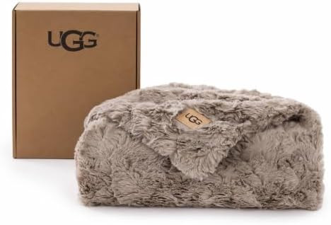UGG Adalee Throw Blanket for Bed, Faux Fur Blanket, 50" x 70", Brown | Amazon (US)