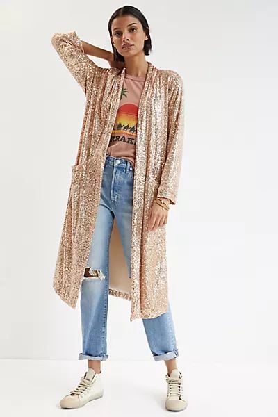 Dulcinea Sequined Duster Jacket | Anthropologie (US)