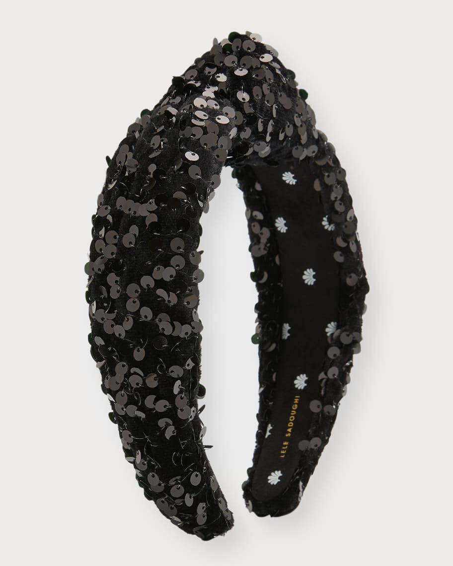 Lele Sadoughi Sequin Knotted Headband | Neiman Marcus