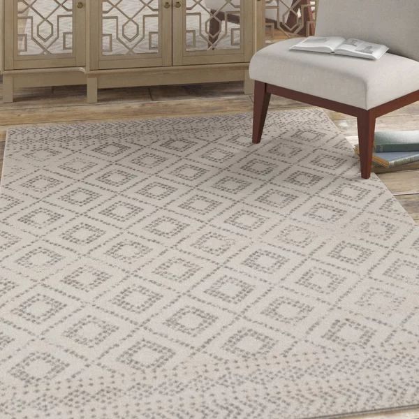 Woodrum Southwestern Light Gray/White Area Rug | Wayfair North America