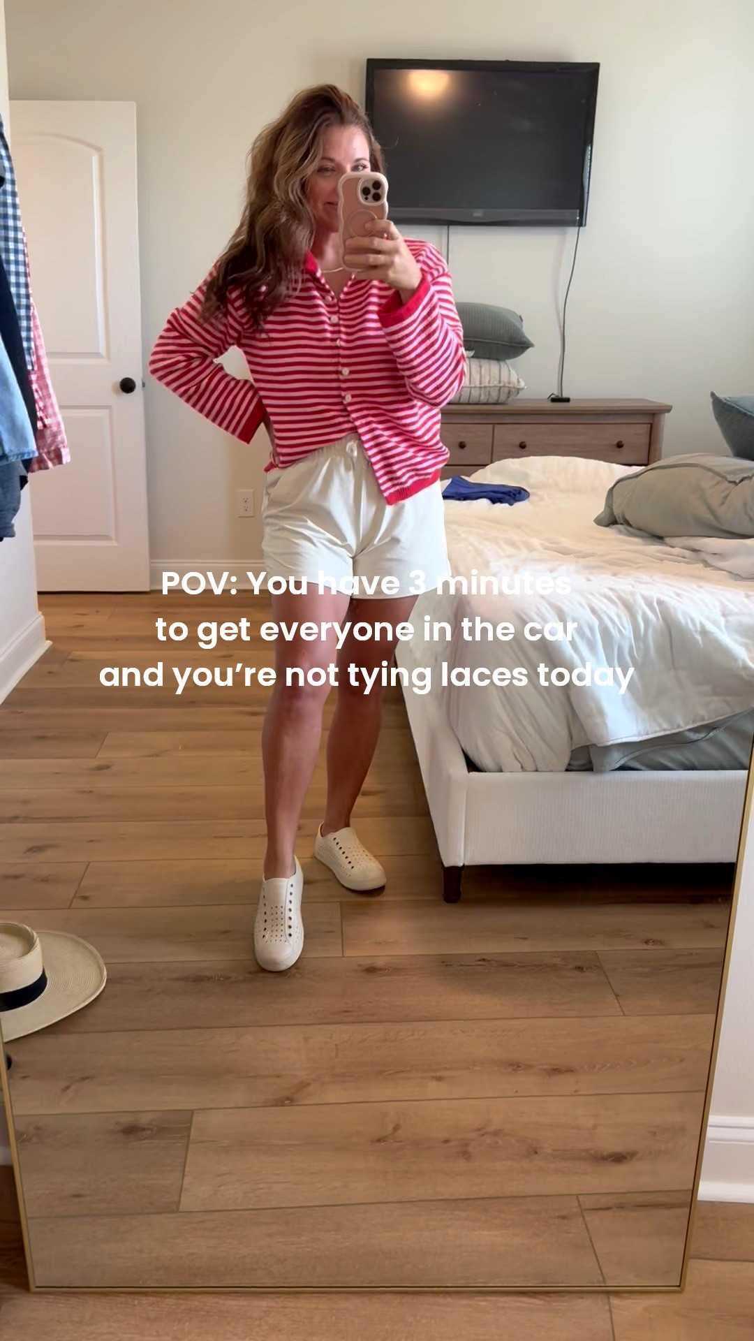 Runs true to size. 
M shorts. Love these too! 