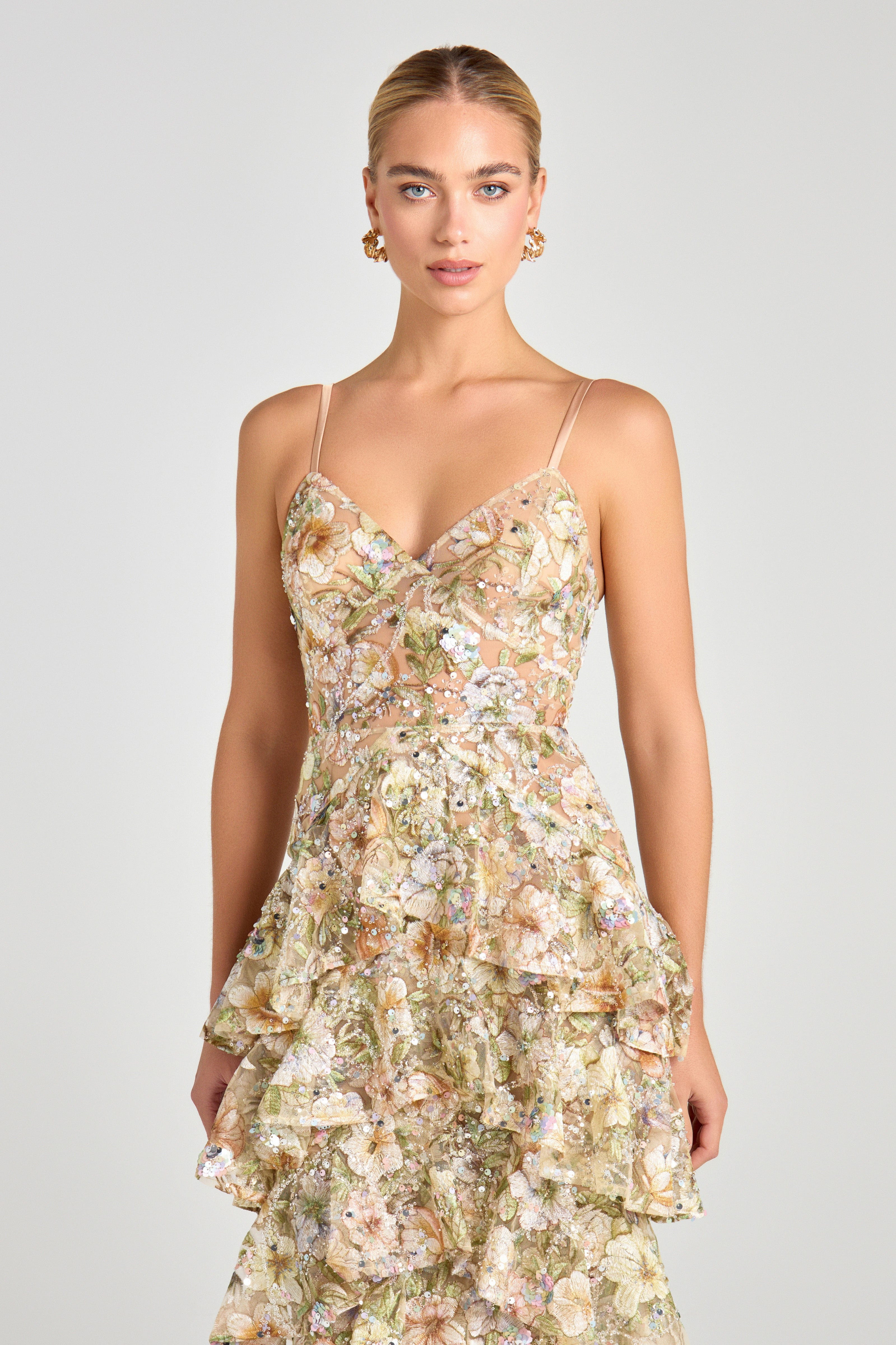 Saffron Floral Dress | Nadine Merabi