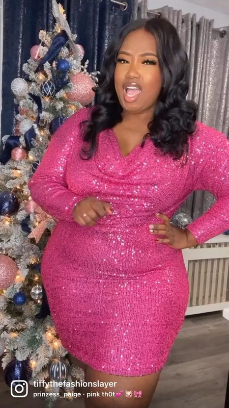 Never let anyone tell you pink isn’t a Christmas color 😆
Dress 1: wearing 18
Dress 2: wearing 16
Dress 3: wearing 2
Jumpsuit: wearing 18
Fur coat: wearing 18 

#LTKcurves #LTKGiftGuide #LTKbeauty