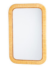 24x38 Kai Rattan Wrapped Wall Mirror | TJ Maxx