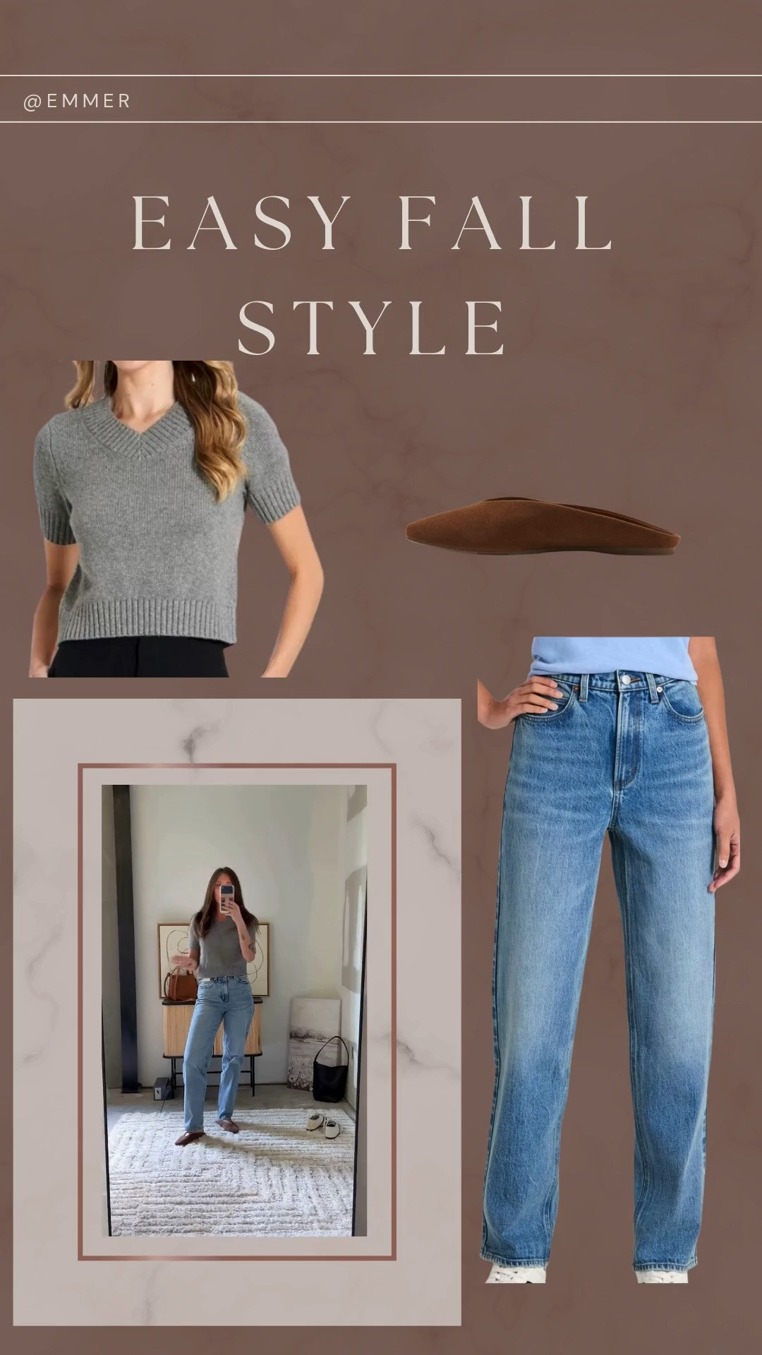 Wearing small top and size 4 long jeans in the dark wash 

 #LTKSeasonal #LTKSaleAlert
