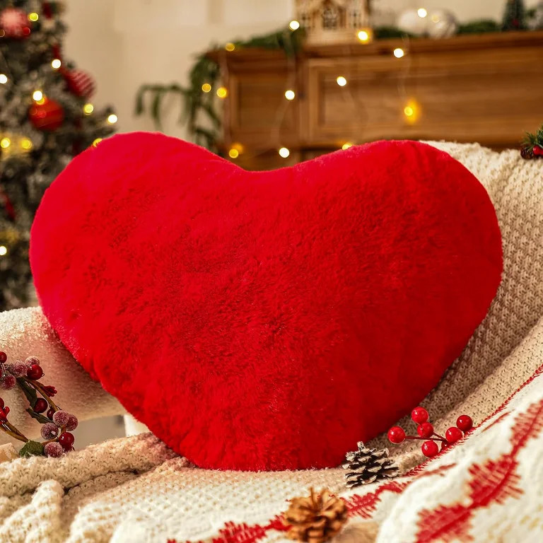 Valentines Day Heart Pillow - Super Soft Plush Hug Pillow, Cute Romantic Gift for Her/Him, Decora... | Walmart (US)