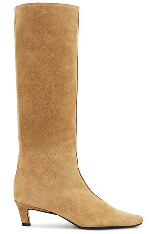 Toteme Wide Shaft Boots in Caramel | FWRD | FWRD 