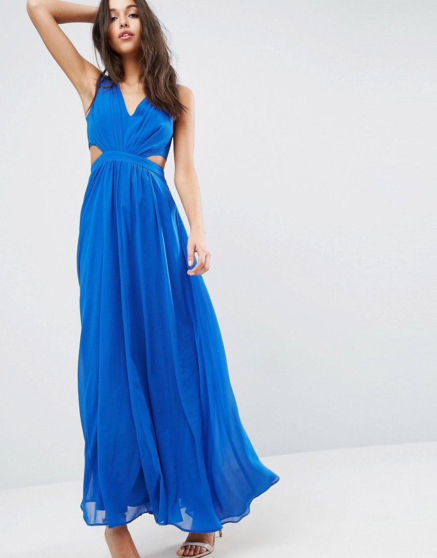 ASOS Side Cutout Maxi Dress - Blue | ASOS US