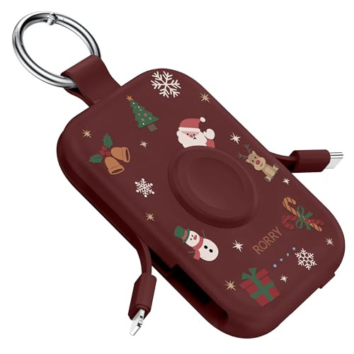 RORRY Portable Charger, 5000mAh Portable Charger Power Bank with Built-in Cables, Travel Keychain... | Amazon (US)