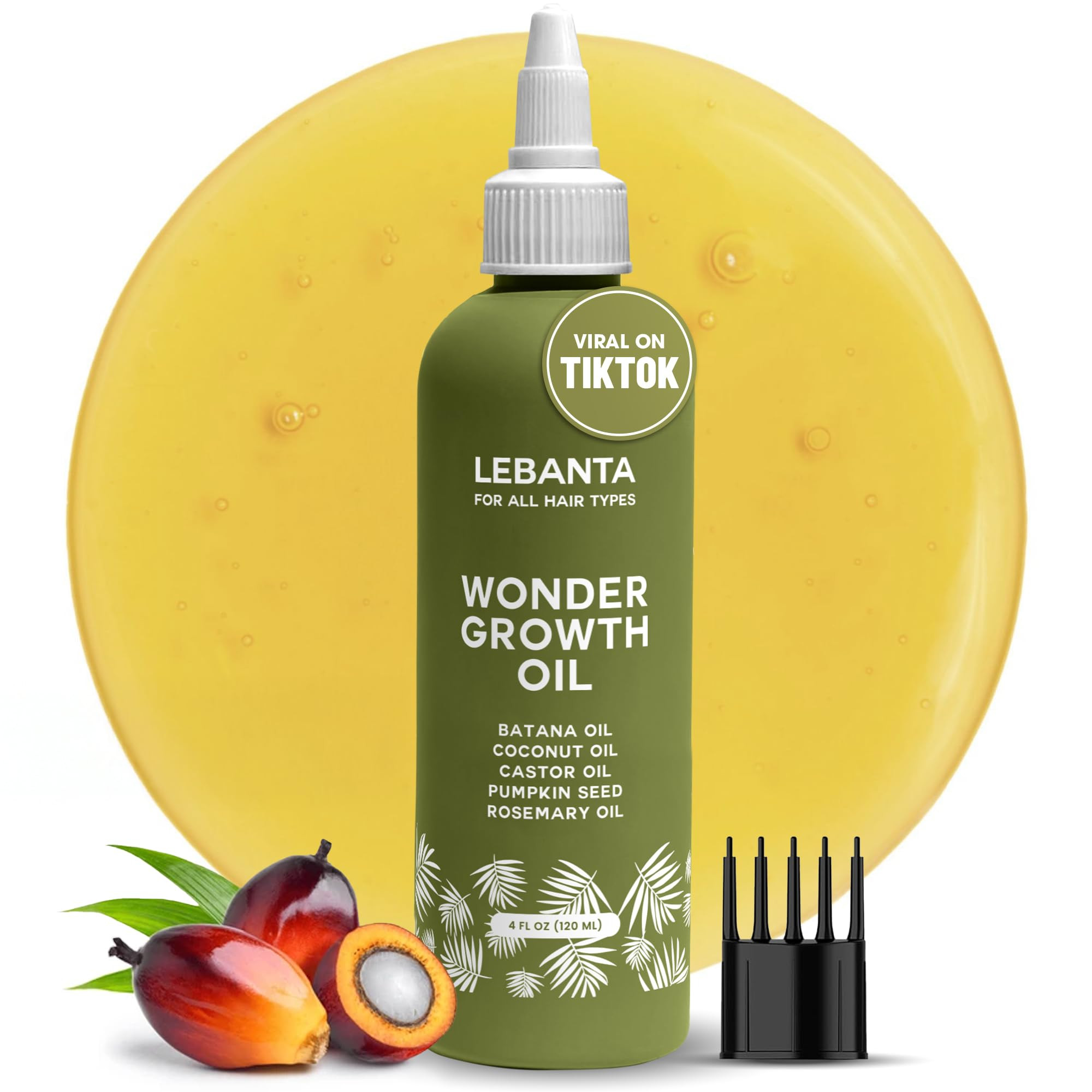 Batana Oil For Hair Growth - 100% Pure, Raw & Natural Blend With Organic Castor, Pumpkin Seed, Co... | Amazon (US)