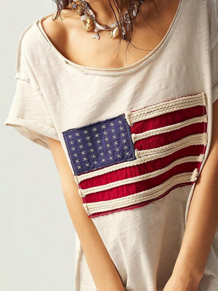 Bohemela USA Flag top | SHEIN