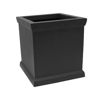 allen + roth 14.9-in W x 16-in H Slate Rubber Traditional Indoor/Outdoor Planter | Lowe's