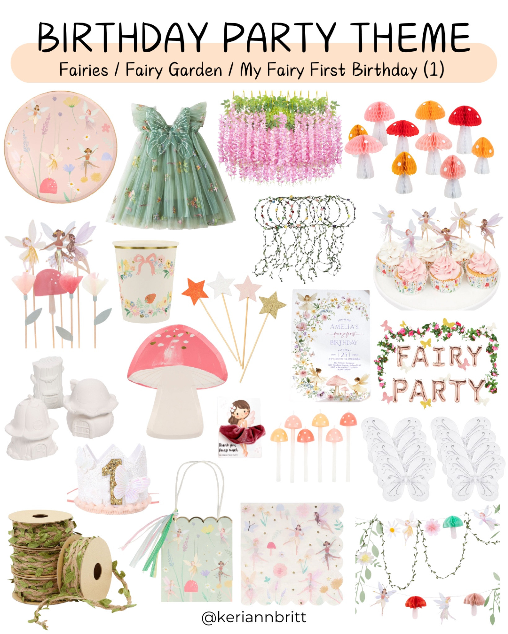 Birthday Party Theme - Fairies

Kids birthday party theme / birthday party / first birthday party / party theme / birthday idea  / party decorations / 1st birthday party / 2 year old party theme / 3 year old birthday / girl birthday party / 4 year old birthday / 5 year old birthday / 6 year old birthday / woodland fairies / fairy party / fairy first birthday / fairy garden party

#LTKKids #LTKParties