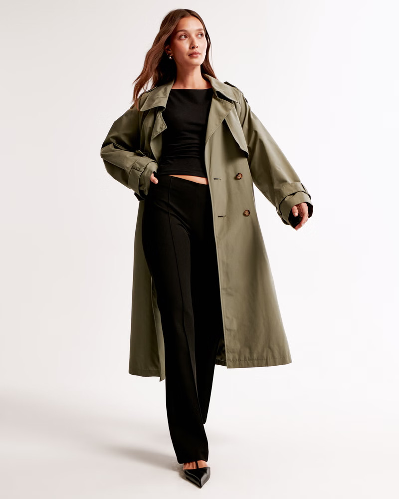 Low Rise Pintuck Tailored Boot Pant | Abercrombie & Fitch (US)