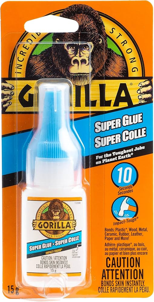 Gorilla Super Glue Liquid, Fast-Setting, Versatile Cyanoacrylate Glue, Anti-Clog Cap, Flow Contro... | Amazon (CA)