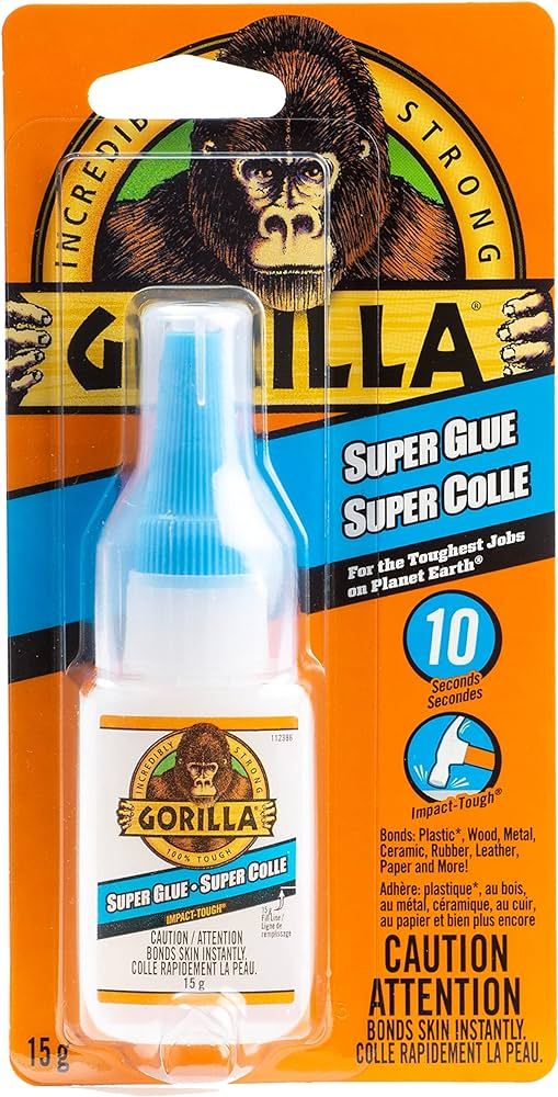 Gorilla Super Glue Liquid, Fast-Setting, Versatile Cyanoacrylate Glue, Anti-Clog Cap, Flow Contro... | Amazon (CA)