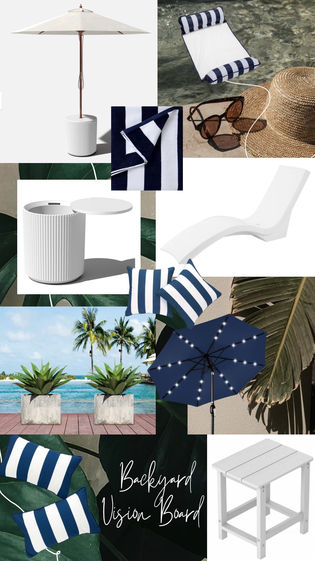 Giving our backyard a little makeover for the summer! Adding pool loungers and a small side table to our ledge, an umbrella to shade the sun on our double chaise lounge, and a side table that stores ice and drinks—also changing out our agave succulents, outdoor pillows, pool hammocks, and pool towels. Stay tuned for the before and after pics! Also, most everything is either on sale or has a coupon code. You know how I roll:) 

#LTKHome #LTKSeasonal #LTKSummerEdit