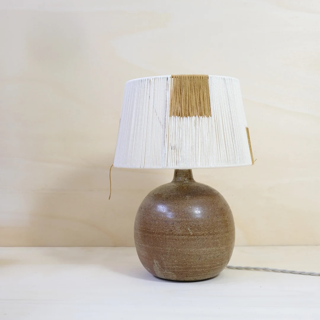 Little Stoneware Table Lamp and Its Cotton Shade. - Etsy | Etsy (US)