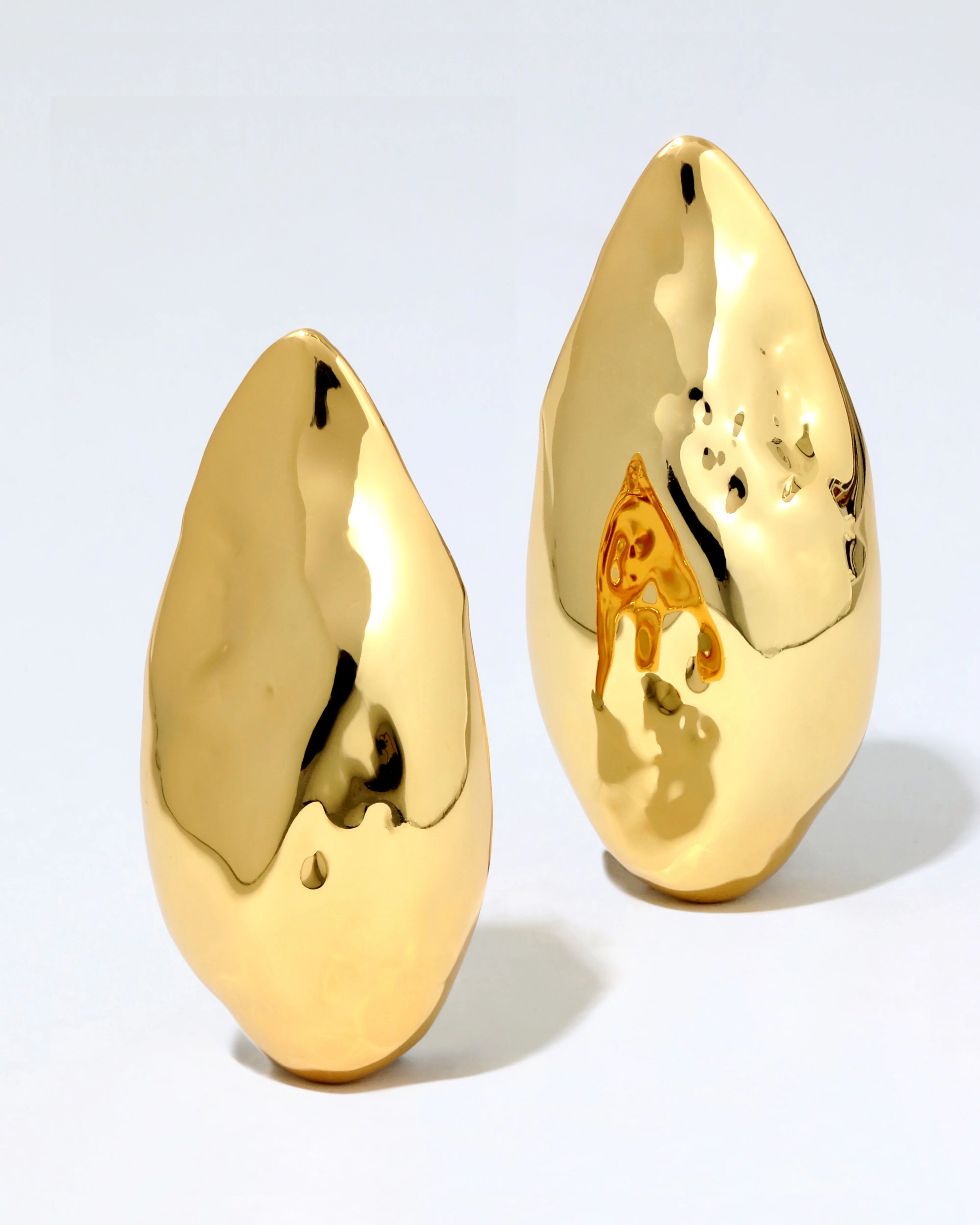 Molten Gold Puffy Teardrop Post Earring | Alexis Bittar | Alexis Bittar