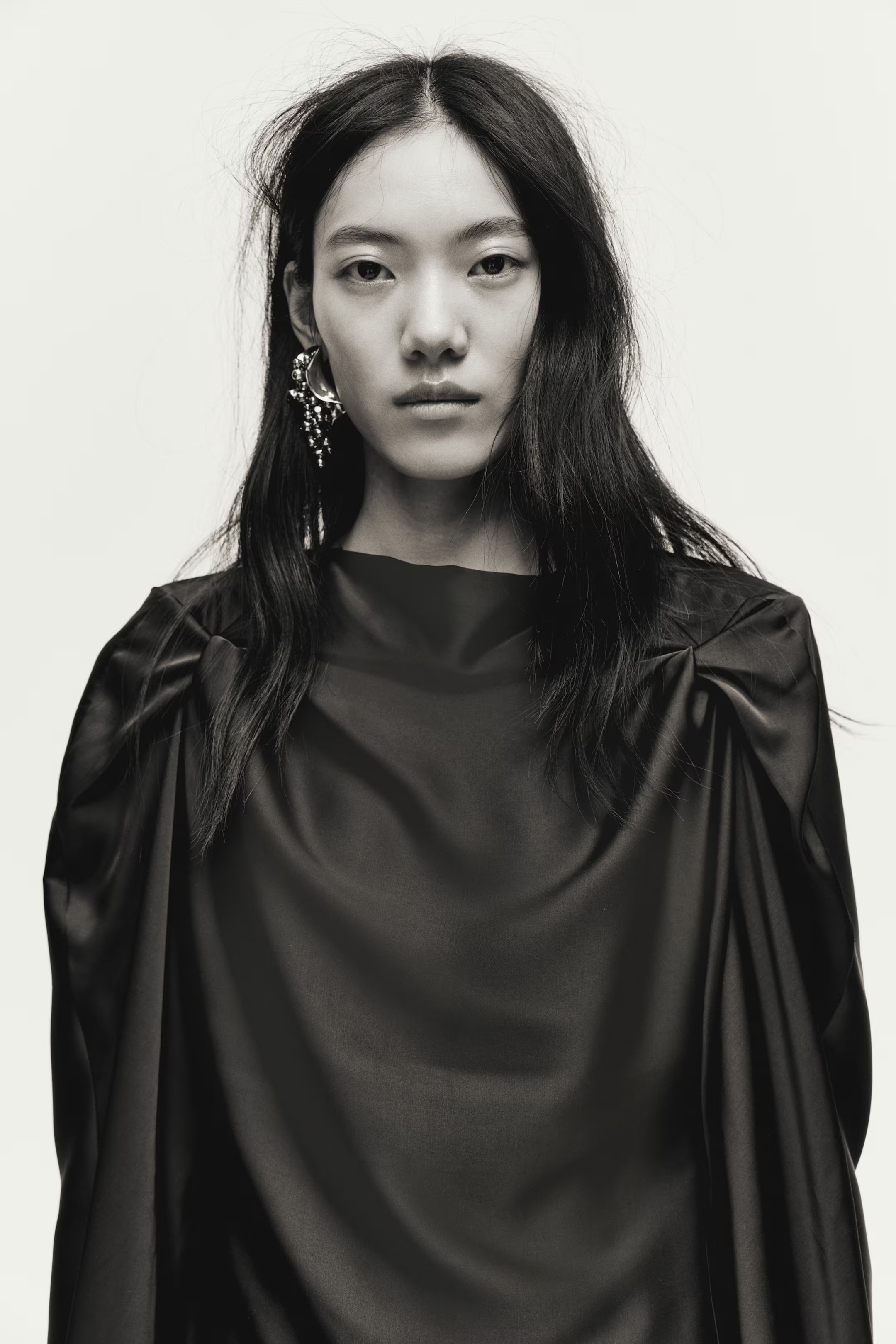 Puff-Sleeved Satin Dress | H&M (US + CA)