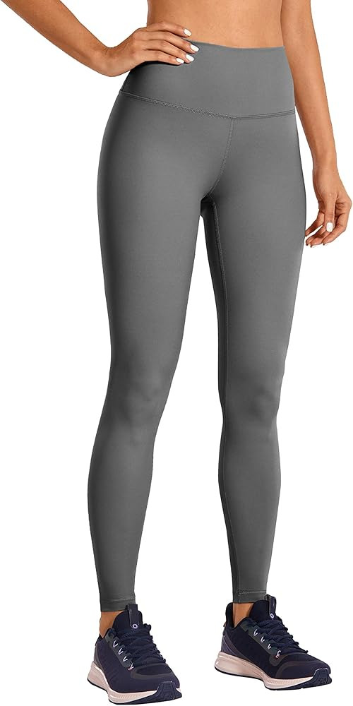 CRZ YOGA Women's Hugged Feeling Compression Leggings 28 Inches - High Waist Thick Tummy Control W... | Amazon (US)