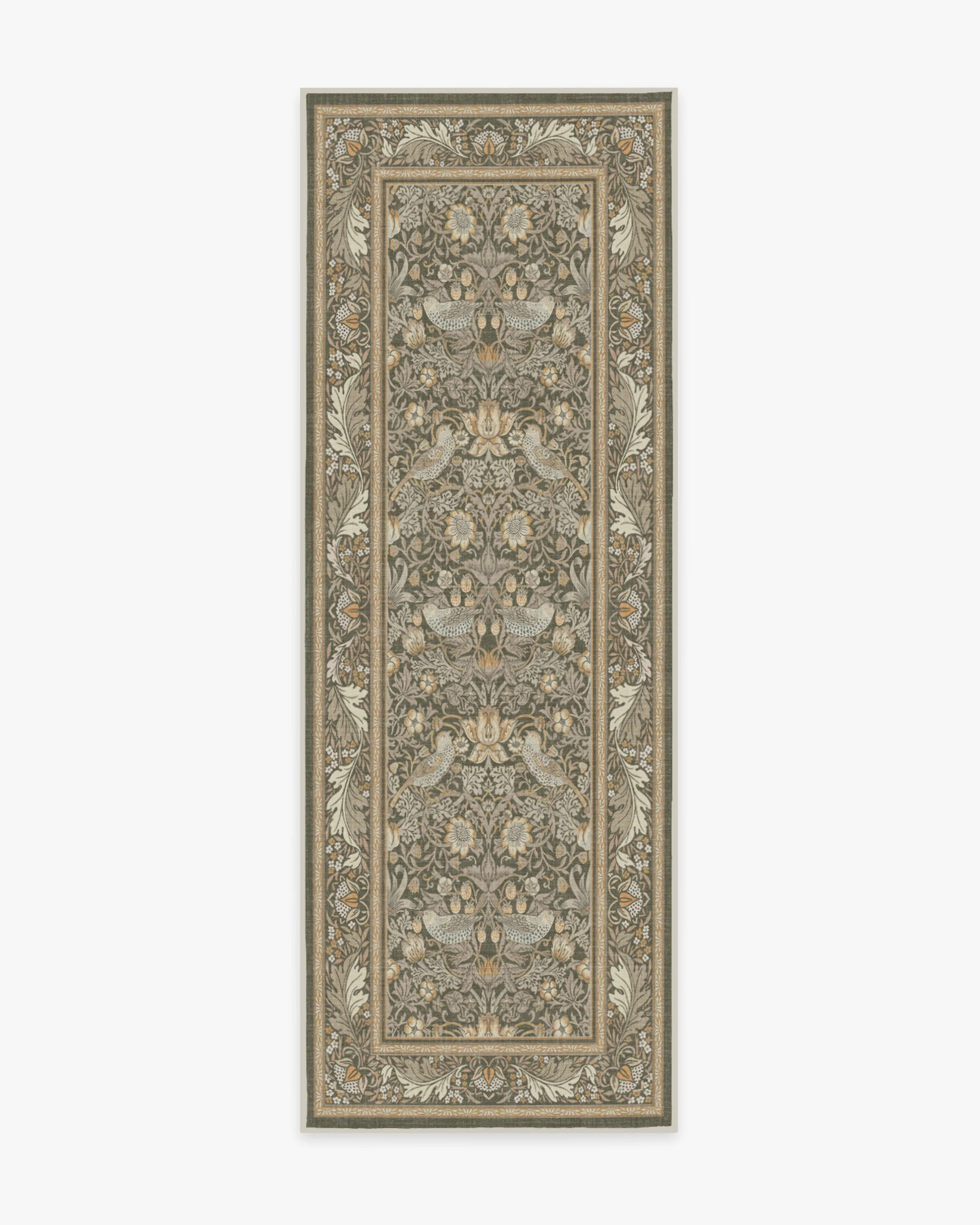 Morris & Co. Strawberry Thief Stone Gold Rug | Ruggable