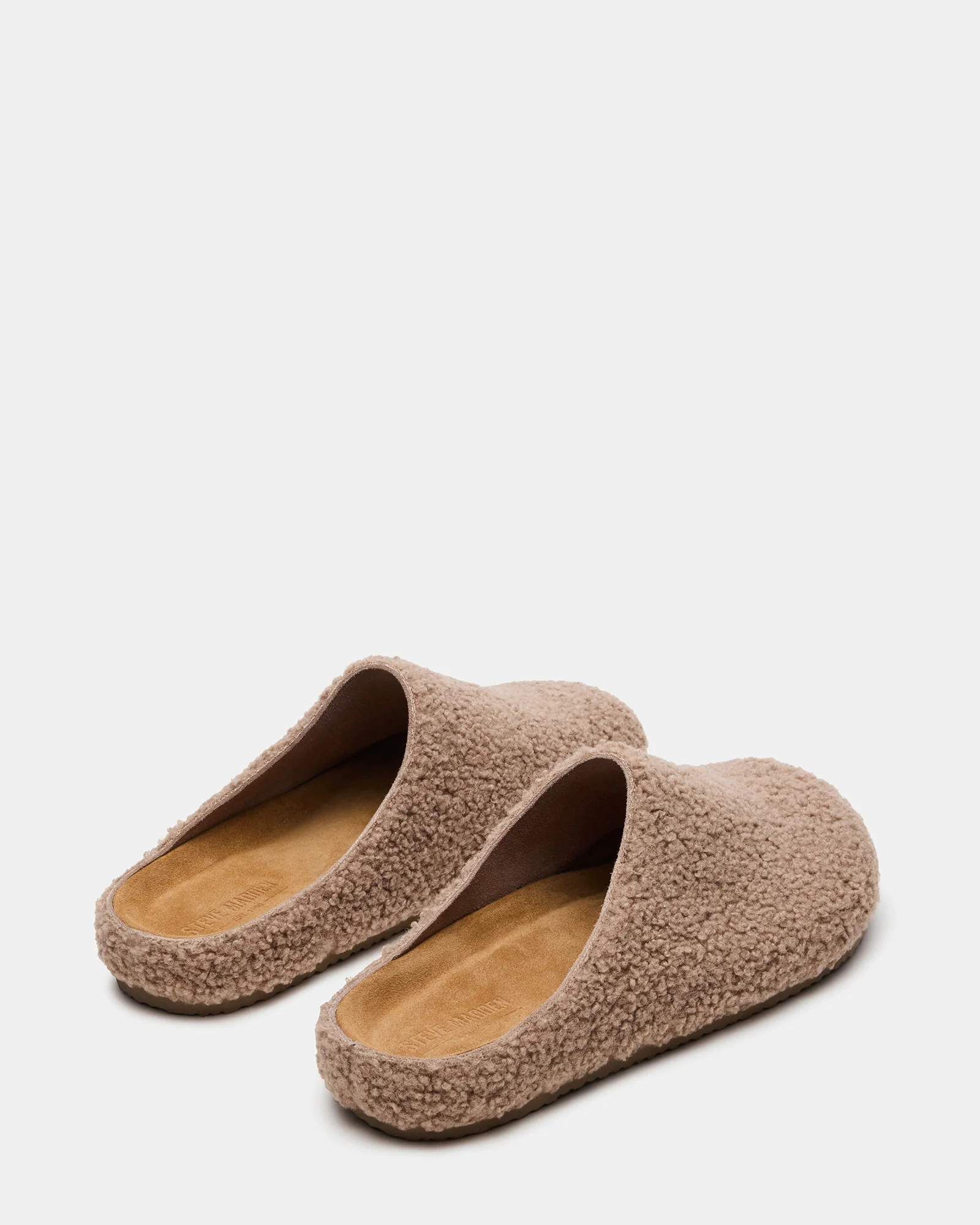WENDELIN Taupe Faux Shearling Footbed Slip-On Men's Casual Clog | Steve Madden (US)