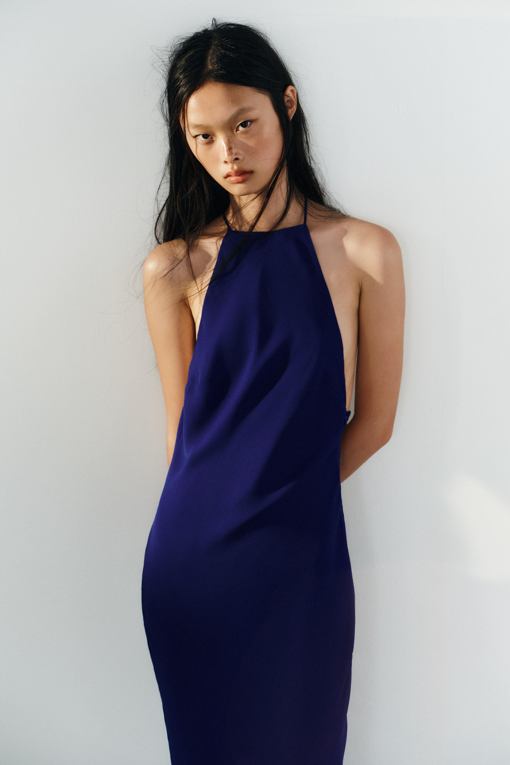 LONG HALTER DRESS | Zara UK